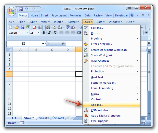 Where Is Add Ins In Microsoft Excel 2007 2010 2013 2016 2019 And 365 9240