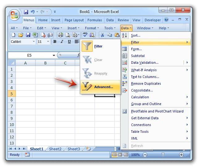 Where Is Advanced Filter In Excel 2007 2010 2013 2016 2019 And 365