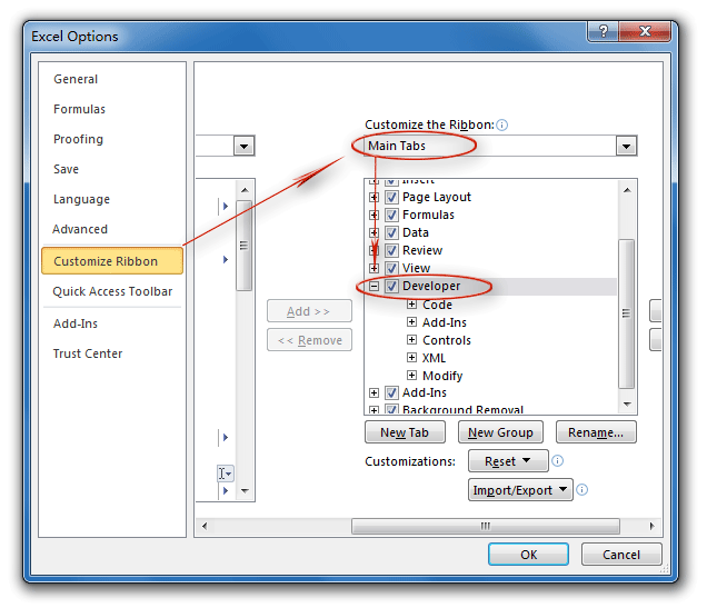 How To Access Developer Tool For Excel On Mac