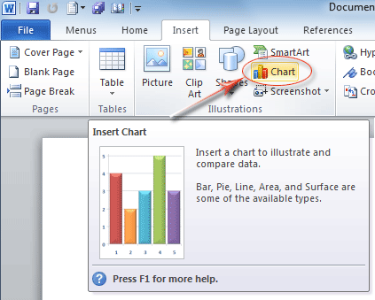 How To Add A Graph On Microsoft Word