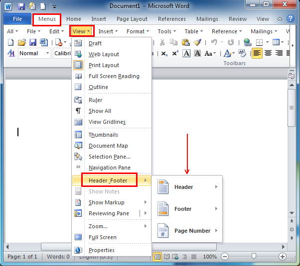 Where Is The Footer In Microsoft Word 2007 2010 2013 2016 2019 And 365