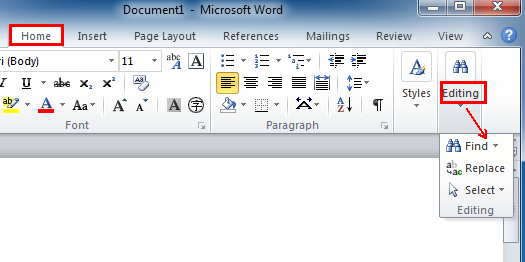 Where Is The Find And Replace In Microsoft Word 2007 2010 2013 2016 