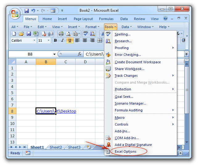 Where Is Excel Options In Microsoft Excel 2007 2010 2013 2016 2019 