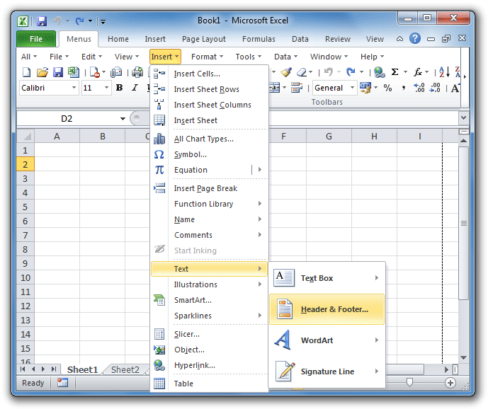 Where Is Header Footer In Microsoft Excel 2007 2010 2013 2016 2019 And 365