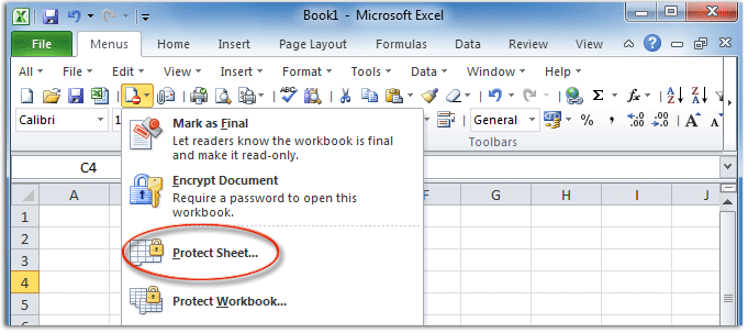 Where Is Protect Sheet Command In Excel 2007 2010 2013 2016 2019 