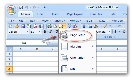 microwoft excel for mac adjust page printing