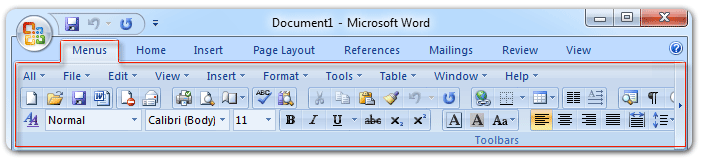 About Office 2007 Menu And Toolbar