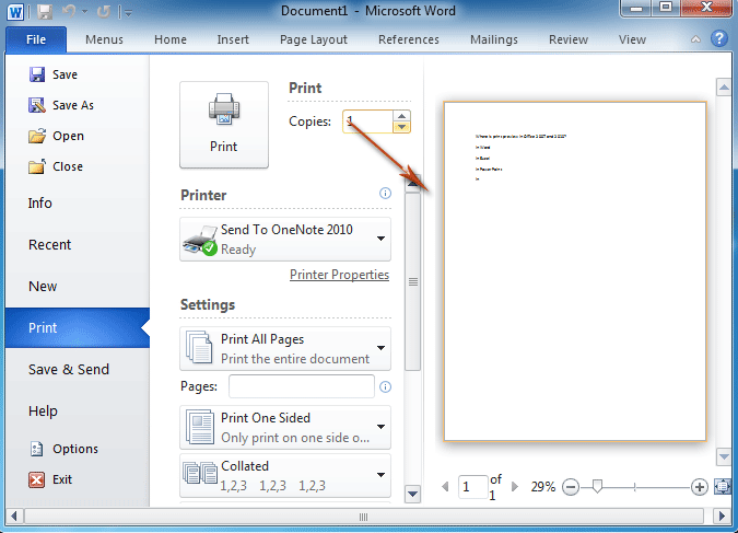 ms word printing file details