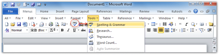 spelling and grammar check word 2016 change language