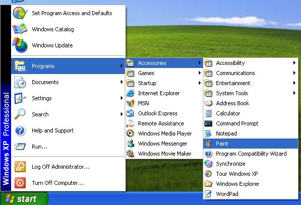 Screenshot-Verknüpfung während Windows XP