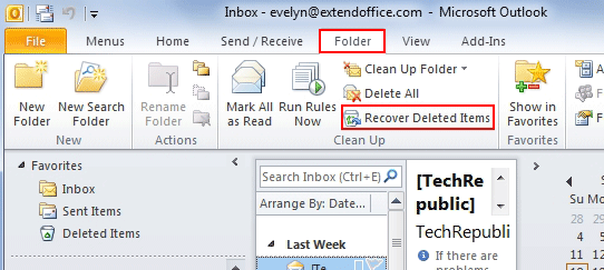 how to find deleted tasks in outlook