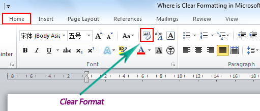 how do you remove formatting in word