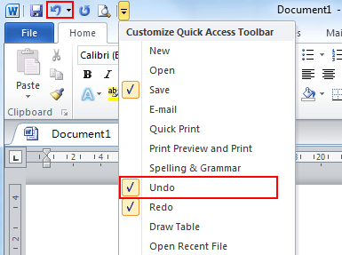 save button in microsoft word