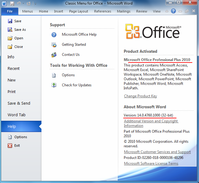 find out what version of microsoft office i have
